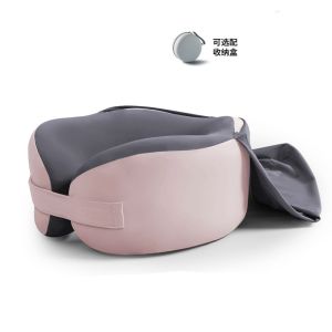 SG READY STOCK Memory Foam U-Shaped Hooded Neck Pillow for Travel - Foldable Portable Support Airplane Sleeping With Bag