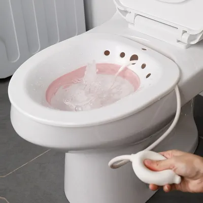 collapsable Sitz Bath Bowl with flusher Sitz Bath Basin Sitz Bath Tub