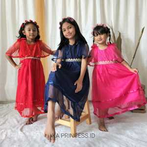 Dress Baju Anak Cewek 7 & 8 Tahun Pesta Murah Import Mewah Premium