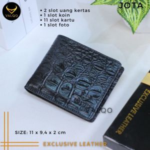 [VALQO] JOTA Dompet Kulit Sapi Motif Buaya Cowok Pria Laki Kartu