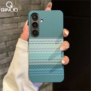 Ultra Thin Magsafe Carbon Fiber Pattern Case For Samsung Galaxy S25 Plus S24 S23 Ultra Magnetic Shockproof Hard PC Back Cover
