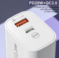 100% Original QC3.0 Fast Charger PD QC 3.0 Adapter And Cable Dual Port USB Type-C Wall Adapter. 