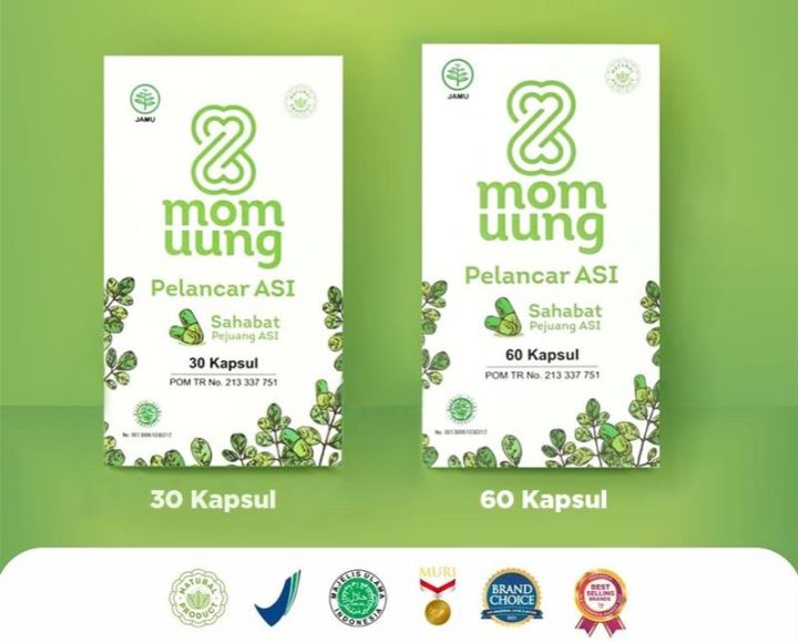 Asi Booster Mom Uung 30 dan 60 Kapsul Pelancar Asi Momuung Booster Asi