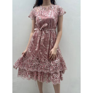 New Product Ken-192 Dress Kondangan Pesta Full Brukat Korean Look Style