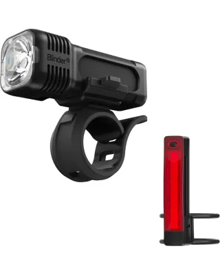 Knog Blinder 400 (400 Lumens) And Plus (20 Lumens) Front & Rear Light Bundle Set For Urban Road Bike Bicycle Cycling