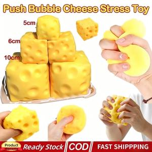 Giant Cheese Squeeze Toy Extra Large Size Cheese Squishy Fidget Toys Slow Rebound Shapeable Venting Ball Stress Relief Sensory Toys Fidget Toys for Children Adults Gifts