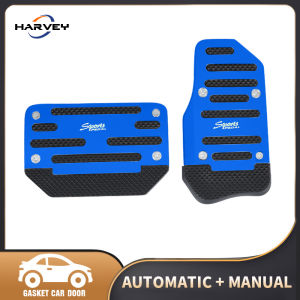 Car Pedal Manual Automatic Auto Accelerator Universal Aluminum Alloy Anti-Slip Brake and Accelerator Pedal Cover Replacement