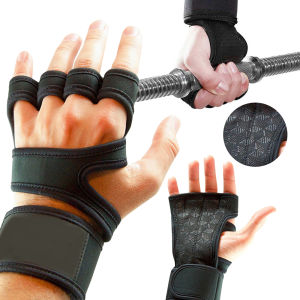 1 Pair Weight Lifting Training Gloves Fitness Sports Body Building Gymnastics Grips Gym Hand Palm Protector Gloves