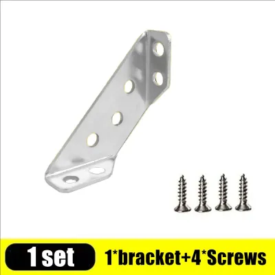 50Sets Premium 304 Stainless Steel Angle Iron Connector for Furniture Fixation Universal Furniture Corner Connector / Stainless Steel Cabinet Angle Brackets / Triangular Support Brackets for Wood Furniture / Heavy Duty Furniture Corner Connectors with