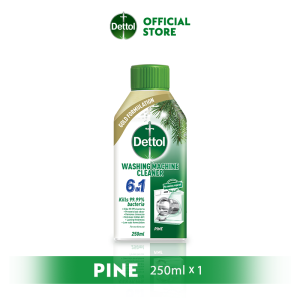 【Lazada Favourite💚】Dettol 6in1 Washing Machine Cleaner | Pine | Kills 99.99% Bacteria Universal for All Models Effectively Removes Limescale Residue and Detergent Build-Up Deep Cleaning Formula for Drum and Pipe Deodorizing and Odor Removal