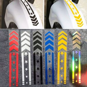 Stiker Reflektif 35 X 6 cm Sepeda Motor Aksesori Dekorasi Sepeda Motor Garis Decal Panah Peringatan Keselamatan Tahan Air Fender