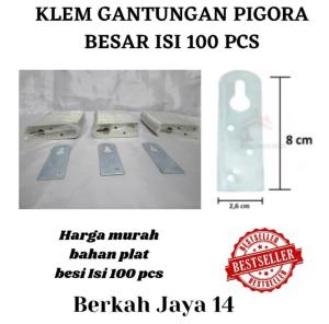 KLEM BESI PLAT GANTUNGAN PIGORA KACA CERMIN PAPAN TULIS UKURAN BESAR HARGA MURAH isi 100bj/pack