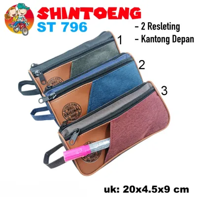 SOS Kotak Pensil Sleting Shintoeng-Smart/Pencil Pouch/Tempat Pensil/Dompet Pensil/Tepak