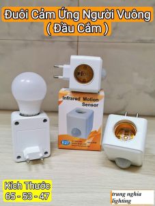 ĐUI ĐÈN E27 PHÍCH CẮM CẢM ỨNG CÓ NGƯỜI