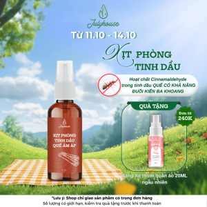 Bình xịt phòng tinh dầu Quế 50ml Julyhouse