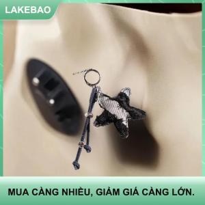 【LAKEBAO】 Denim Tim Keychain Trái Tim Quyến Rũ Mặt Dây Chuyền Keyring Đồ Trang Sức Đầy Màu Sắc Cho Cô Gái Và Phụ Nữ Quà Tặng Túi Trang Trí