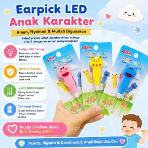 PEMBERSIH TELINGA LED KARAKTER / EARPICK LED KARAKTER / KOREK KUPING LED KARAKTER