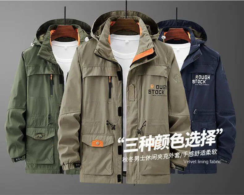 JEEP SPIRIT Casual Sports Waterproof Cycling Tactical Hoodie Coat