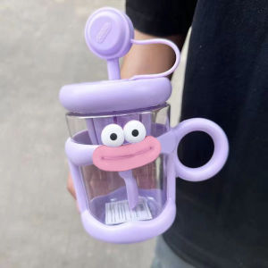 Gratis Semua - Botol Minum Karakter Aesthetic / Straw Cup 500 mL