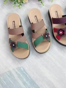 [Free Shipping] Womens square-toed wedge sandals 2026 summer new model comfortable for the feet unique design versatile and stylish high-heeled slippers