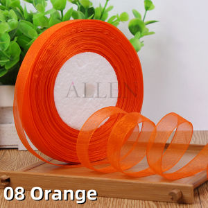 50Yards/roll 12mm Sheer Chiffon Ribbon for Gift Wrapping Wedding Decoration Bouquets Party Wreath DIY Handmade Crafts