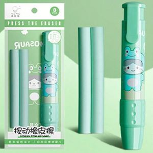 Retractable Pencil Erasers+2 Replacement Sets Cute Cartoon Press on Erasers for Kids Writing Drawing Kuromi Melody Cinnamoroll Eraser Stuff Back to School Supplies