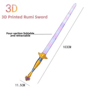 OWMXZL With Symbol 3D Printing Rumi Sword Anxiety Relief Cosplay Props Demon Hunter Sword Funny Gift Costume Accessories Long Sword Kpop Demon