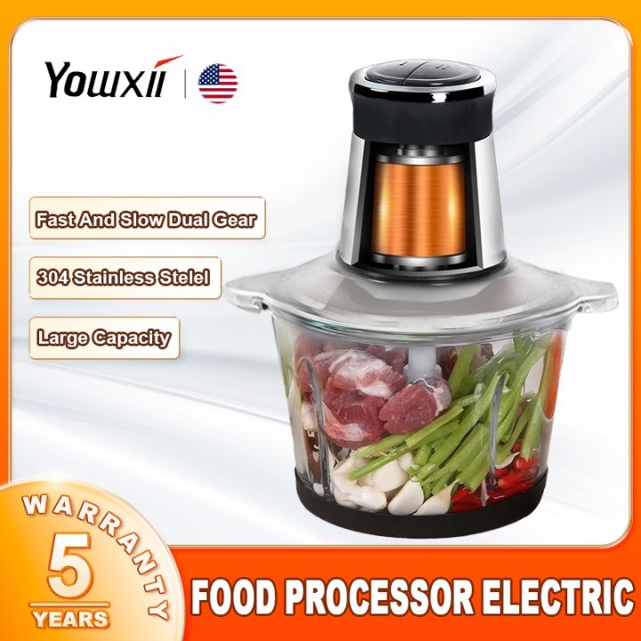 HSR Yowxii 3L/4L Meat Grinder Electric Food Processor Large Capacity