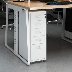 Metal Drawer with Lock  Mobile Pedestal Drawer with wheels  File Organizer Drawer Organizer for Desk