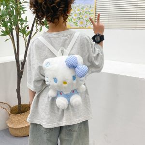 Balo Mèo Kitty Đính Nơ nhồi bông mini hoạt hình đáng yêu