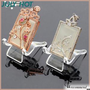 [JULYHOT] 2pcs ชั้นวางของอะคริลิคหินคริสตัลคลัสเตอร์ยืนตัวอย่างแร่ผู้ถือจอแสดงผล