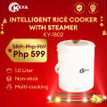 KAYA KY-1802 - 1000ML Intelligent Rice with Steamer Small Multi Hot Pot Non-Stick Pan Electric Cooker.