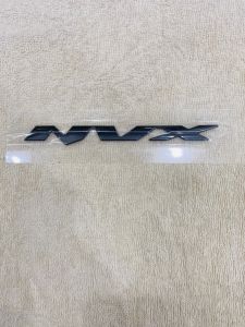 Tem dán xe máy chữ nổi NVX zin màu đen có sẵn keo siêu dính