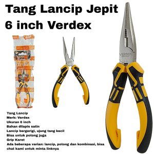 Tang Lancip Jepit 6 inch Verdex Kualitas Super Long Nose Pliers 6inch