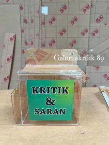 Kotak Saran Akrilik Acrylic