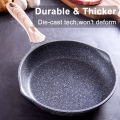 JEETEE Marble Stone Non Stick Frying Pan with Lid Die-cast Cooking Pan, kuali leper tak melekat Suitable for Gas and Induction Stove 20/24/28CM. 