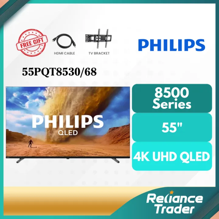 【 】Philips 8500 Series 4K UHD QLED TV (55") 55PQT8530 / (65") 65PQT8530 / (75") 75PQT8530 / (86") 86PQT8530