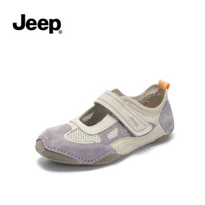 Jeep Mary Jane Sport Shallow Mouth Flat Bottom Casual Velcro Womens Shoes