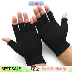 SHNGki Half Finger Fingerless Gloves For Women And Men Wool Knit Wrist Cotton Gloves