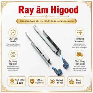 Ray âm Higood - Chất liệu bền bỉ - Dễ dàng lắp đặt - Trượt êm mượt mà - Giao hàng toàn quốc - Chất lượng 5 sao - 100% hàng chính hãng - Bảo hành đổi mới - Hàng mới về