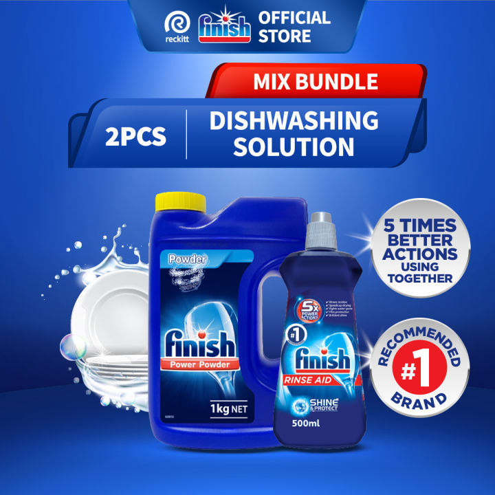 [Mix Bundle of 2] Finish Dishwashing Care Kit Dishwasher Powder 1kg