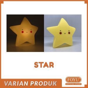 Lampu Tidur LED Karakter Lucu Unicorn Bulan Bintang Dinosaurus