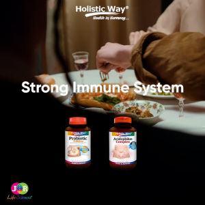 [Exp: August 2026] [Bundle of 3] Holistic Way High Strength Probiotic 75 Billion – Supports Digestive Health Gut Flora Balance Immunity & Bowel Regularity — Vegan (30 Vegetarian Capsules per bottle)