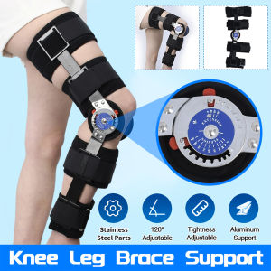 Hinged Knee Brace 120° Adjustable Leg Brace Support Sports Knee Immobilizer with Hinges T-Scope Knee Brace Support