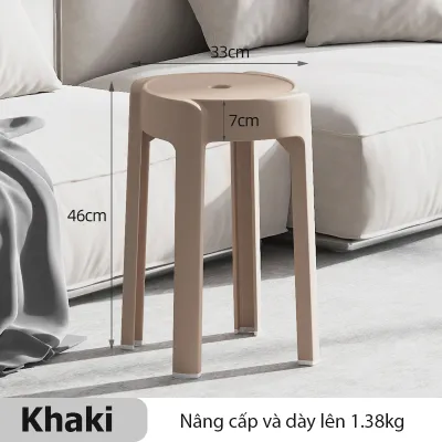 DAMIK Ghế đôn nhựa quán cafe ghế đẩu nhựa đúc decor phòng khách phòng trà quán trà chanh nhà hàng khách sạn sang trọng