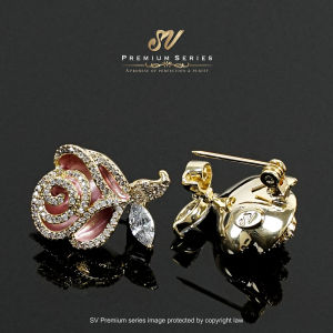 Sv Premium Exclusive Crystal Pin Tudung Ros Mewah Rose Flower Baby Brooch Hijab Pin High Quality Fashion Accessories