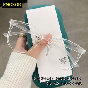 FNCXGE Myopia Glasses With Graded Lens 0~-600 Women Men Korean Style Fashion Anti Radiation Blue Light Nearsighted Eyeglasses Oversized Frames Replaceable