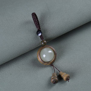 已开光 招财檀木时来运转汽车钥匙扣夜光珠网红个性情侣书包钥匙链挂件小饰品情侣礼物 Fortune Rosewood Transfer 12 Zodiac Key Chain Car Pendant Peace 12 Zodiac Luminous Hanging Ornaments Lovers Gift