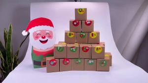 ชุดกล่องสุ่มคริสต์มาสใหม่  DIY ของเล่นคลายเครียด  24 กล่องของขวัญนับถอยหลังสู่สวรรค์