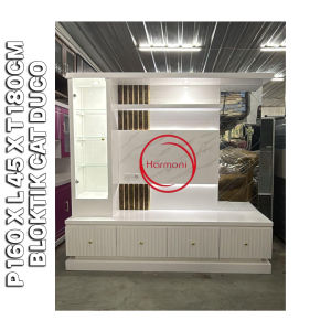 BUFET BACKDROP TV BACKDROP TV LAMPU MINIMALIS FREE ONGKIR SERANG KOTA DAN CILEGON
